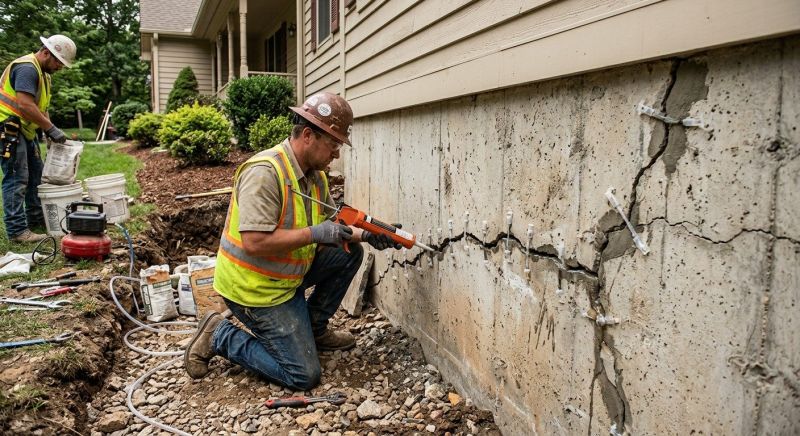 Cracked Foundation Repair in Aberdeen Proving Ground, MD