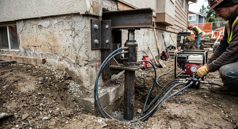 Foundation Lifting in Maryland Line, MD