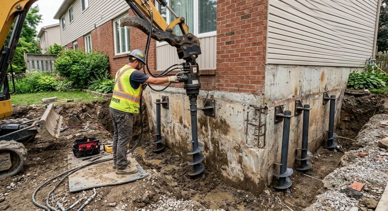 Helical Piers Installation in Harford County, MD