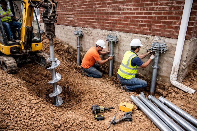 Helical Piers Installation in Harford County, MD