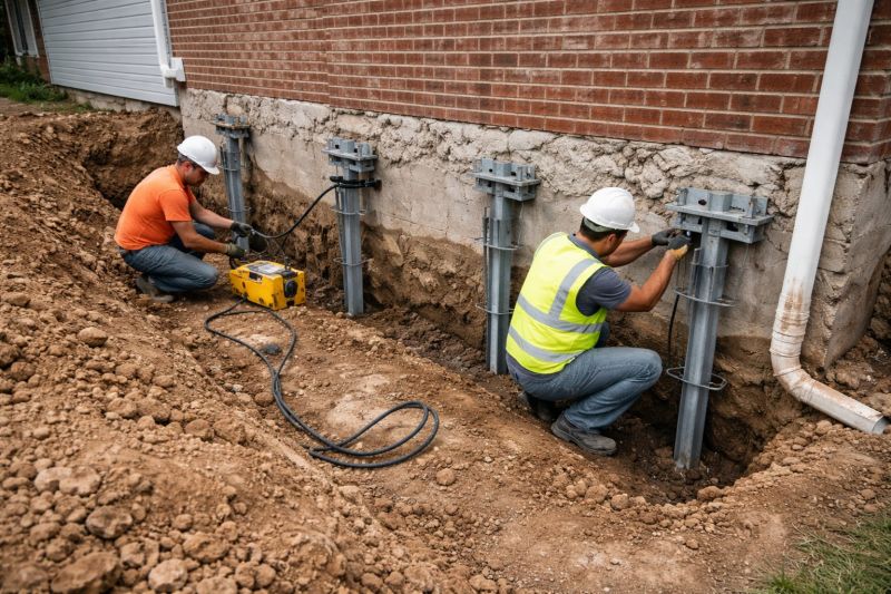 Helical Piers Installation in Harford County, MD
