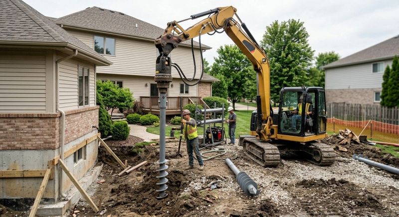 Helical Pile Installation in Harford County, MD