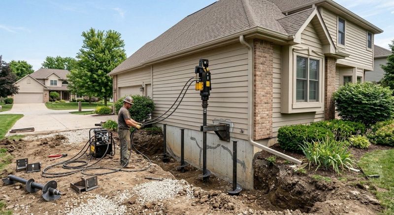 Helical Pile Installation in Harford County, MD