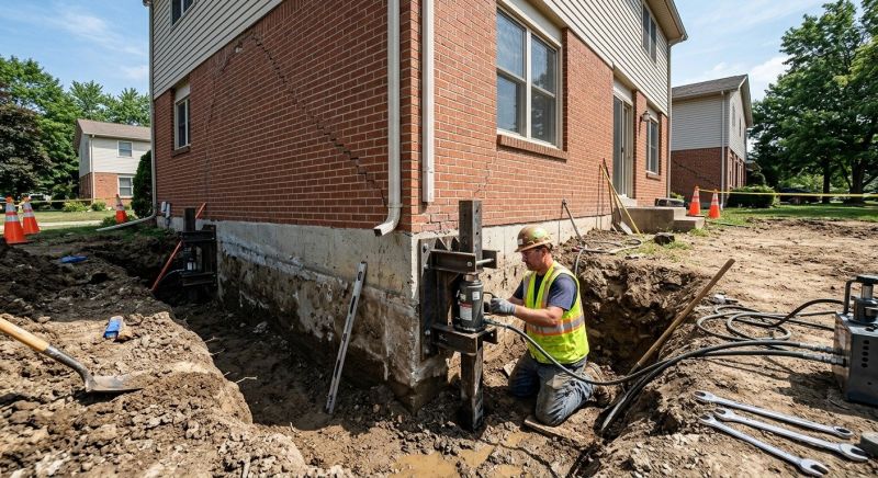 Sinking Foundation Repair in Lutherville Timonium, MD