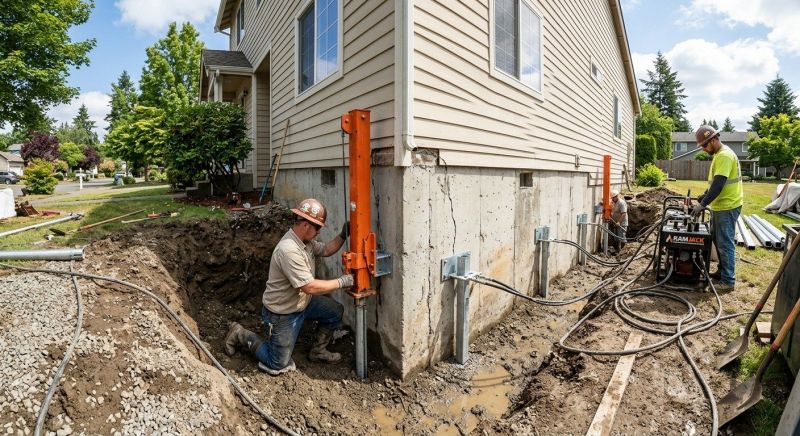 Sinking Foundation Repair in Towson, MD